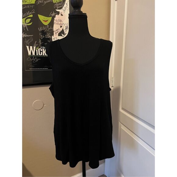 Woolx 100% merino wool soft black sleeveless tank top - Picture 1 of 6